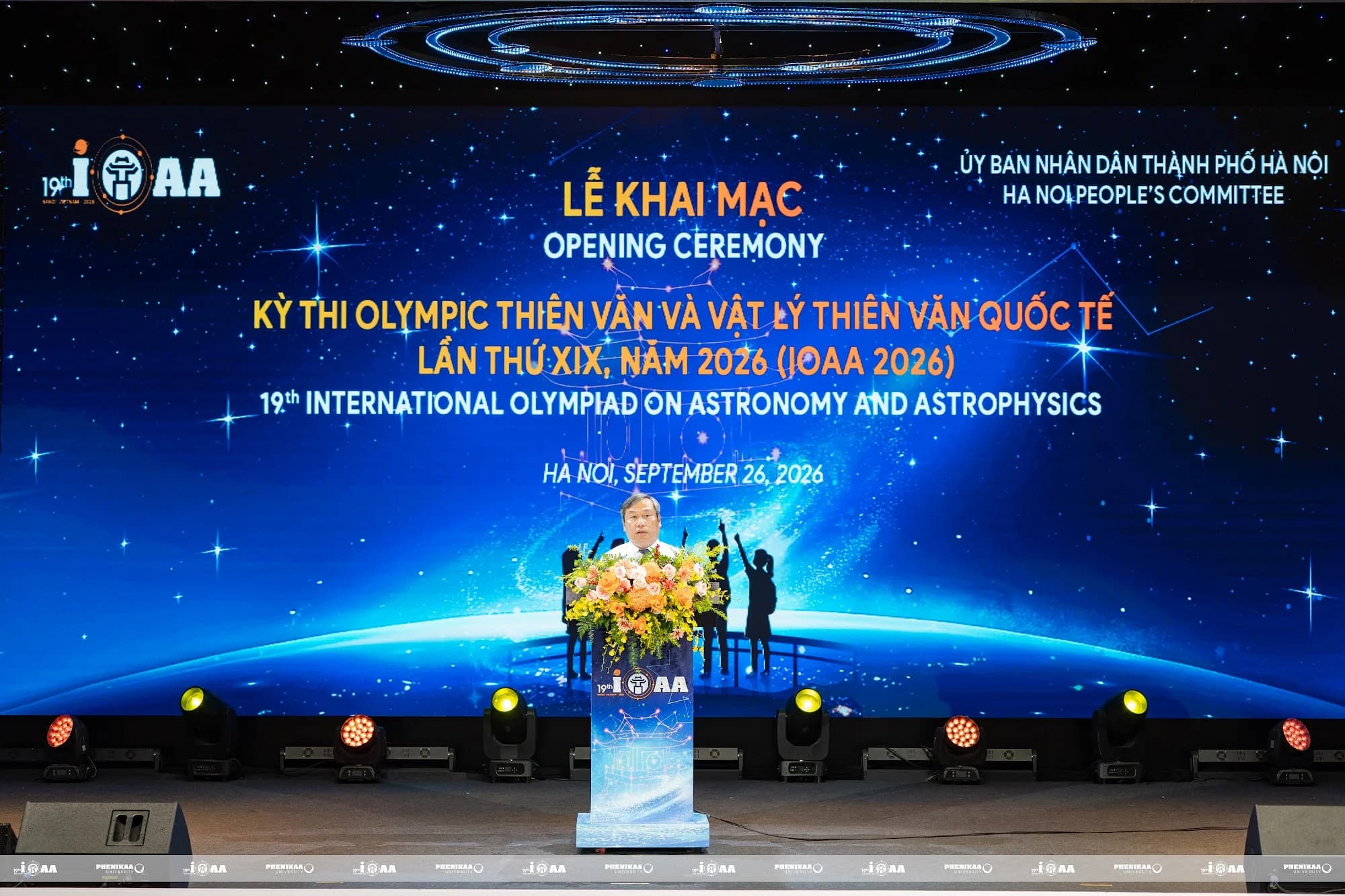 Vu Dai Thang, Chairman of the Hanoi People’s Committee, speaks at the Opening Ceremony.
