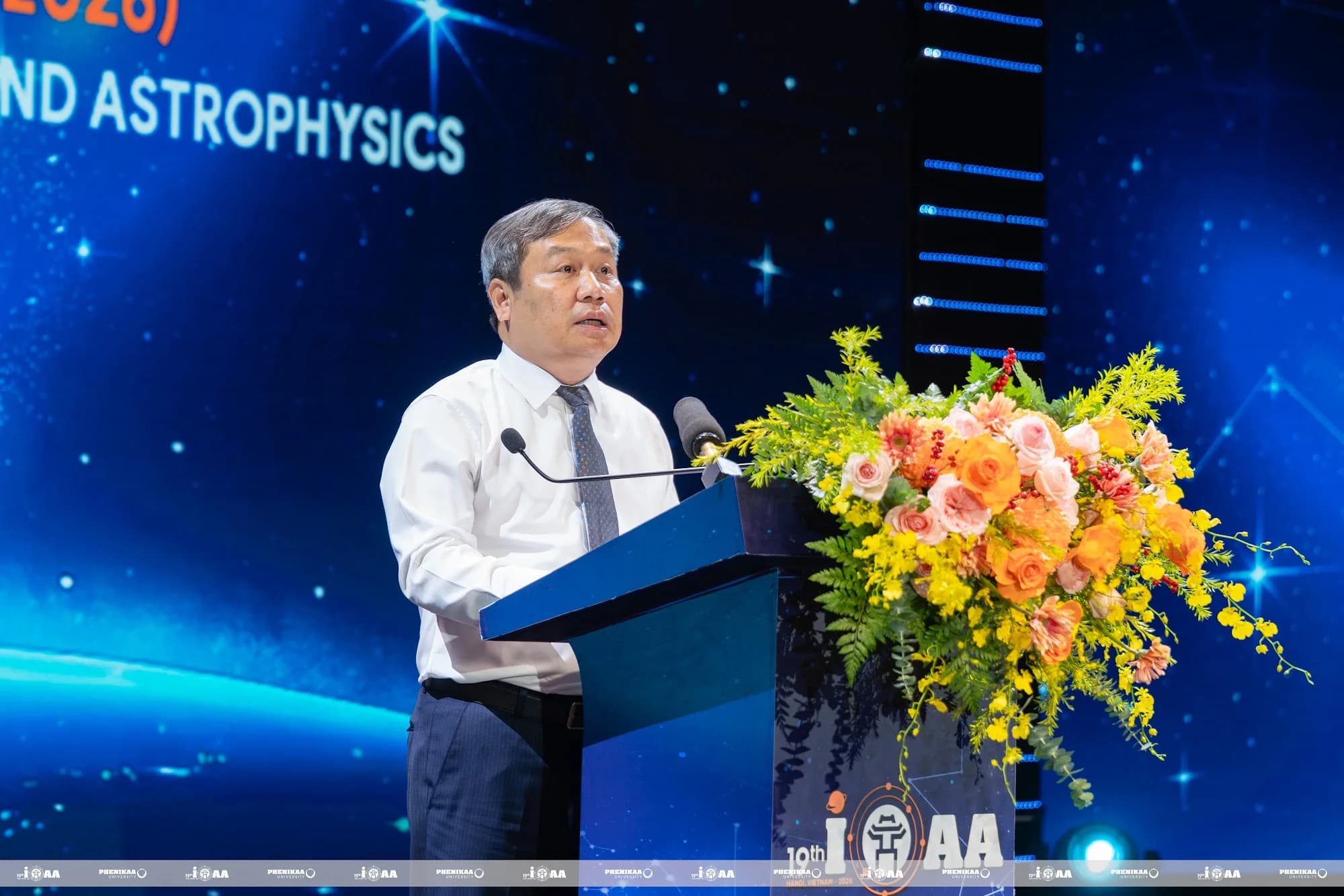 Vu Dai Thang, Chairman of the Hanoi People’s Committee, speaks at the Opening Ceremony.